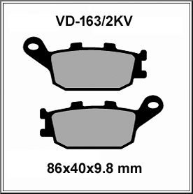 Rear pads Yamaha FZ6, FZ8, MT09, YZFR1 ..