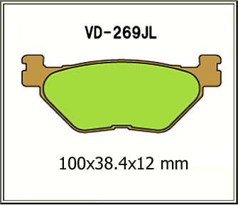 Rear pads MBK, SYM and Yamaha