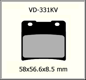 Rear pads Suzuki GSX1100, GV1400, VS1400, VL1500 ...