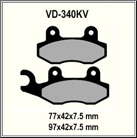 Rear pads Triumph, Kawasaki KDX200