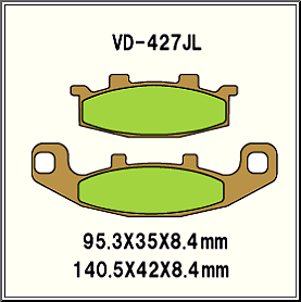 Frontpads Hyosung, Kawasaki, Suzuki