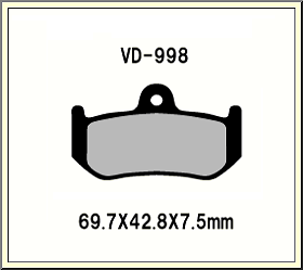 Rear pads MV Agusta F4, Brutale 750 /990 /1090 ..